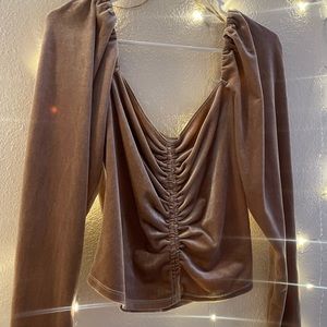 Blush Nude Velvet Top
